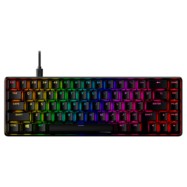 HP HYPERX vezetékes mechanikus gaming billentyűzet Alloy Origins 65 RGB piros switch - amerikai lokalizáció (4P5D6AA#ABA)