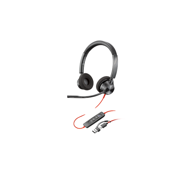 HP POLY fejhallgató Blackwire 3220 sztereó USB-C+USB-C/USB-A adapter (8X228AA)