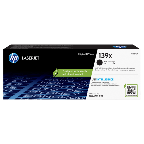 HP Toner (139X) W1390X fekete 4000/oldal LJ3002/3102 (W1390X)