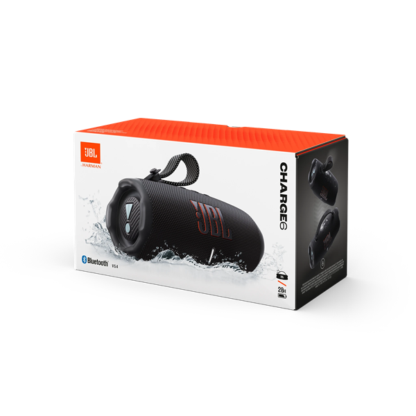 JBL CHARGE 6 BLK, BT hangszóró, Fekete (Hordozható, vízálló) (JBLCHARGE6BLK)