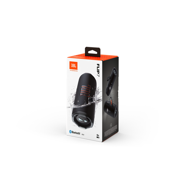 JBL FLIP 7 BLK BT hangszóró, Fekete (Hordozható, vízálló) (JBLFLIP7BLK)
