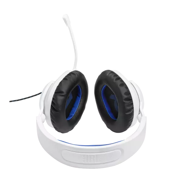 JBL Quantum 100P Console (Vezetékes, gaming fejhallgató levehető mikrofonnal), Fehér/Kék (JBLQ100PWHTBLU)