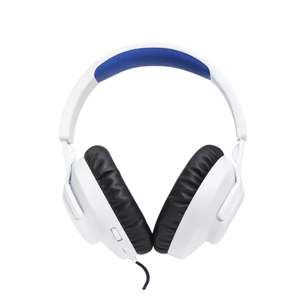 JBL Quantum 100P Console (Vezetékes, gaming fejhallgató levehető mikrofonnal), Fehér/Kék (JBLQ100PWHTBLU)