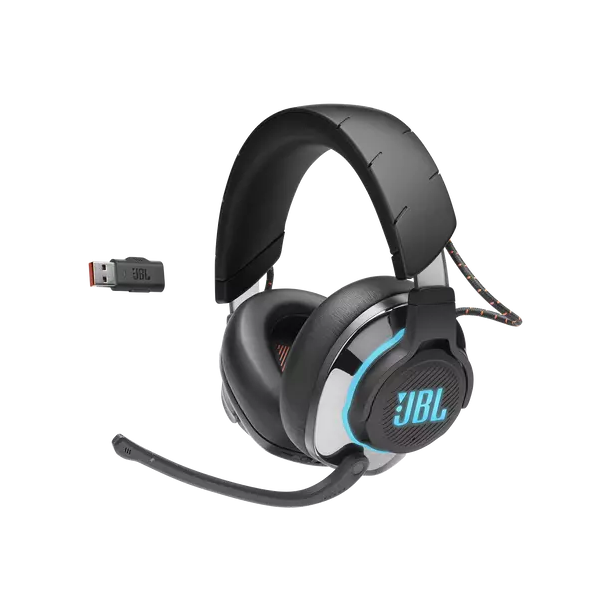 JBL Quantum 810 Wireless (Vezeték nélküli, gaming fejhallgató aktív zajszűréssel és Bluetooth funkcióval), Fekete (JBLQ810WLBLK)
