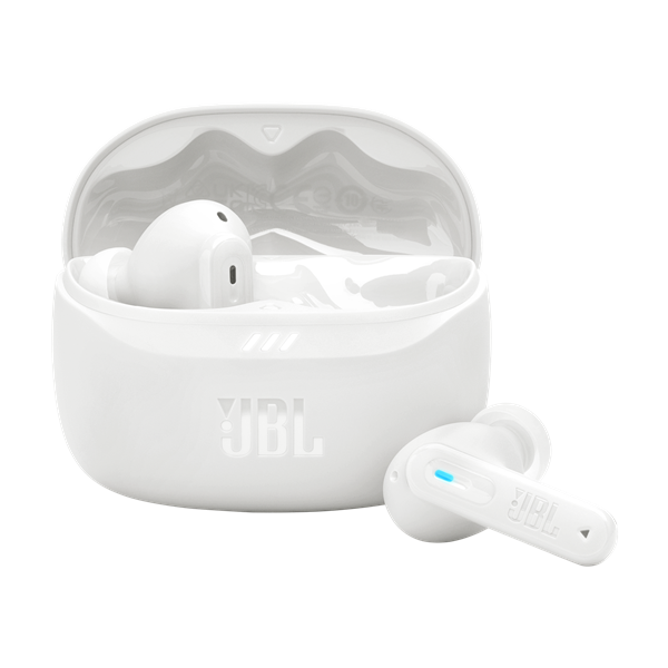 JBL Tune Beam 2 TWS Bluetooth fülfallgató mikrofonnal, USB-C, 100dB, In-Ear, 16 ohm, tölthető 2 óra, 65 mAh, fehér (JBLTBEAM2WHT)