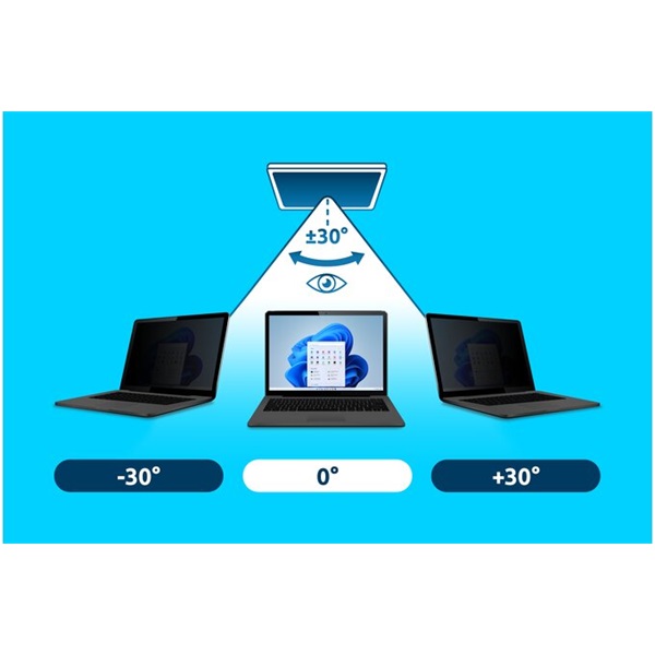 KENSINGTON Monitorszűrő (Privacy Screen Filter for 15.6" Laptops 16:9 - 2-Way Removable) (626469)