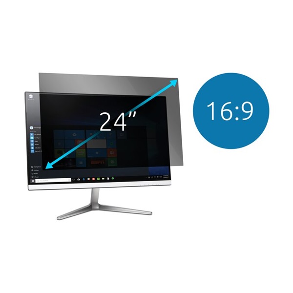 KENSINGTON Monitorszűrő (Privacy Screen Filter for 24" Monitors 16:9 - 2-Way Removable) (626487)