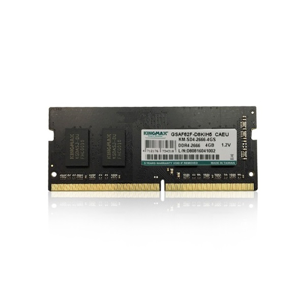 KINGMAX NB Memória DDR4 4GB 2666MHz, 1.2V, CL19 (SO/4GB/DDR4/2666MHZ)