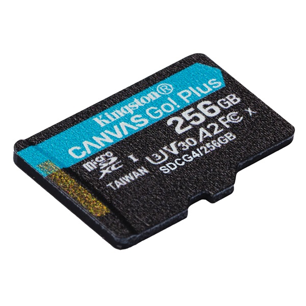 KINGSTON Memóriakártya MicroSDXC 256GB Canvas Go Plus Gen4 200R A2 U3 V30 Adapter nélkül (SDCG4/256GBSP)