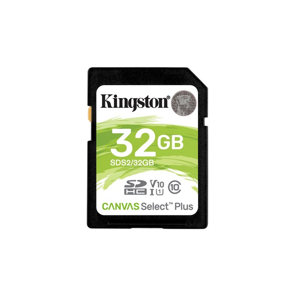 KINGSTON Memóriakártya SDHC 32GB Canvas Select Plus 100R C10 UHS-I U1 V10 (SDS2/32GB)