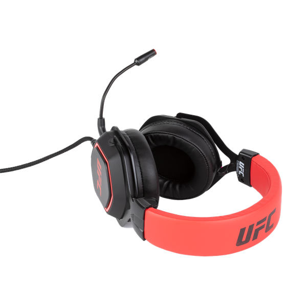 KONIX - UFC 7.1 Fejhallgató Vezetékes Gaming Stereo Mikrofon, Fekete-Piros (KX-UFC-PGHR-PC)
