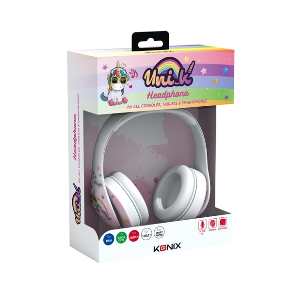 KONIX - UNIK "Be Magic" Fejhallgató Vezetékes Gaming Stereo Mikrofon, Színes (KX-GH-UNIK-MAGIC)