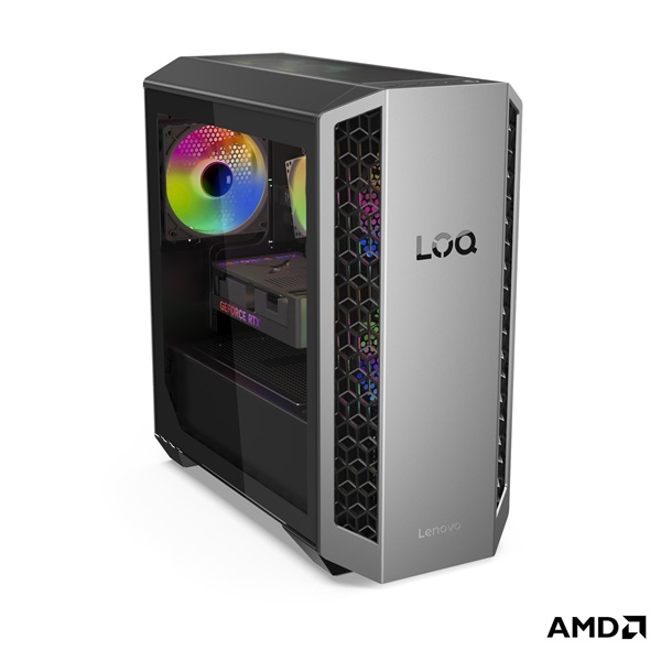 LENOVO LOQ Tower 26ADR10, AMD Ryzen 7 8745HX, 16GB, 512GB, RTX 5060 8GB, NoOS, Luna Grey + Eclipse Black (91DF0084HG)