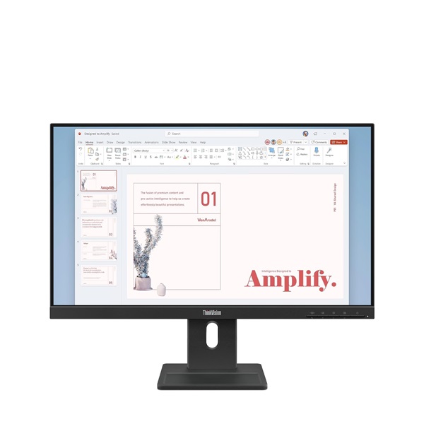 LENOVO Monitor - ThinkVision E24-40; 23,8" FHD 1920x1080 IPS, 16:9, 4ms, 100Hz, 1300:1, 250cd/m2, HDMI, DP, VGA, Pivot (64BAMAT1EU)