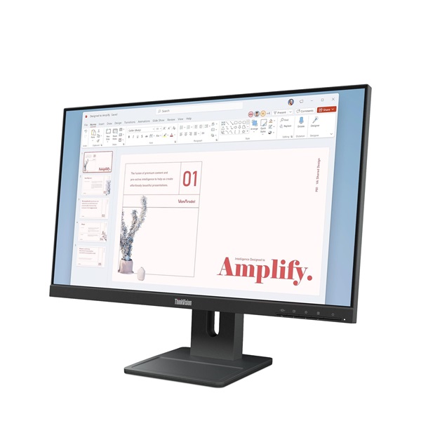 LENOVO Monitor - ThinkVision E24-40; 23,8" FHD 1920x1080 IPS, 16:9, 4ms, 100Hz, 1300:1, 250cd/m2, HDMI, DP, VGA, Pivot (64BAMAT1EU)