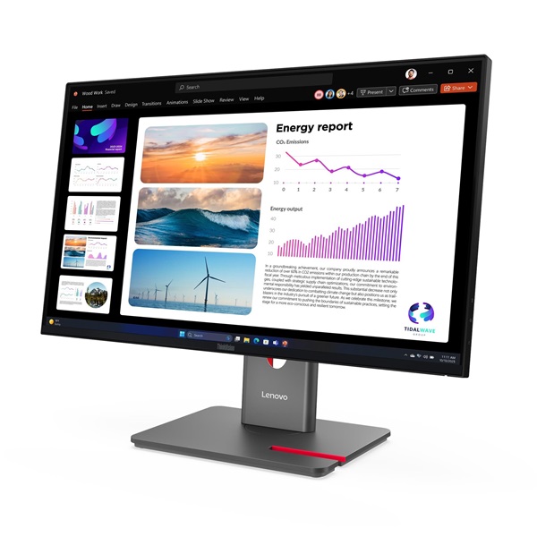LENOVO Monitor - ThinkVision P24q-40; 23,8" QHD 2560x1440 IPS 120Hz, 16:9, 1500:1, 300cd/m2, 4ms, HDMI, DP, USB A-B-C (64B2GAT1EU)