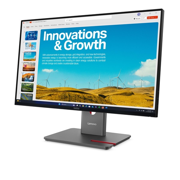 LENOVO Monitor - ThinkVision P24qd-40; 23,8" QHD 2560x1440 IPS 120Hz, 16:9, 1500:1, 300cd/m2, 4ms, HDMI,DP,USB ABC, RJ45 (64B1GAT1EU)