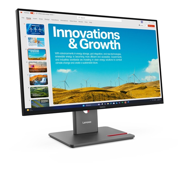LENOVO Monitor - ThinkVision P24qd-40; 23,8" QHD 2560x1440 IPS 120Hz, 16:9, 1500:1, 300cd/m2, 4ms, HDMI,DP,USB ABC, RJ45 (64B1GAT1EU)