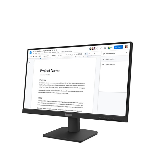 LENOVO Monitor - ThinkVision S22-4e, 21.5" FHD 1920x1080 IPS, 16:9, 1300:1, 250cd/m2, 4ms, HDMI, VGA (64CBKAT6EU)