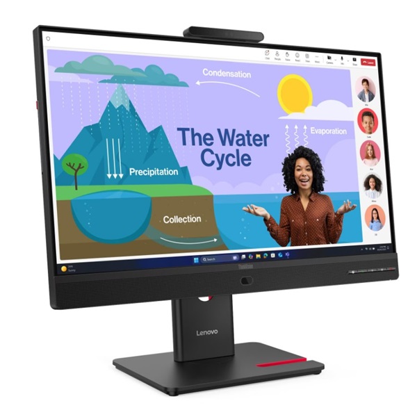 LENOVO Monitor - ThinkVision T24D-4v; 23,8" FHD 1920x1080 IPS +Cam, 16:9, 1500:1, 250cd/m2, 4ms, HDMI, DP,USB AC, RJ45 (64B7UAT1EU)