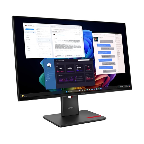 LENOVO Monitor - ThinkVision T27UD-40; 27" 4K 3048x2160 IPS 60Hz, 16:9, 1500:1, 350cd/m2, 4ms, HDMI, DP, USB AC, RJ45 (64AFGAT2EU)