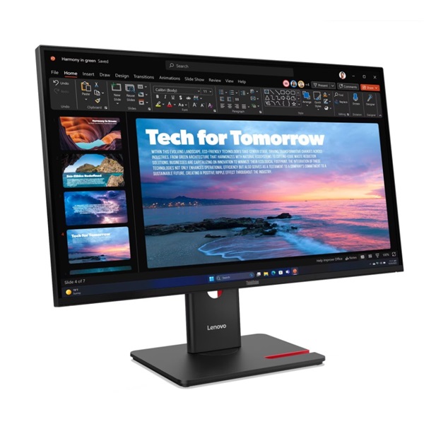 LENOVO Monitor - ThinkVision T27QD-40; 27" QHD 2560x1440 IPS, 16:9, 1500:1, 350cm/m2, 4ms, USB A-C, HDMI, DP, RJ45. (64AAGAT2EU)