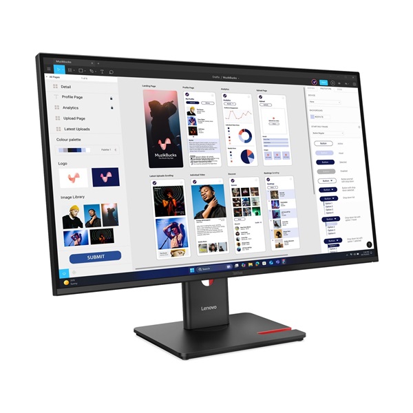 LENOVO Monitor - ThinkVision T32UD-40, 31.5" UHD 3840x2160 IPS,16:9, 1500:1, 350cd/m2, 4ms, USB A-C, DP, HDMI, RJ45 (64B0GAT1EU)
