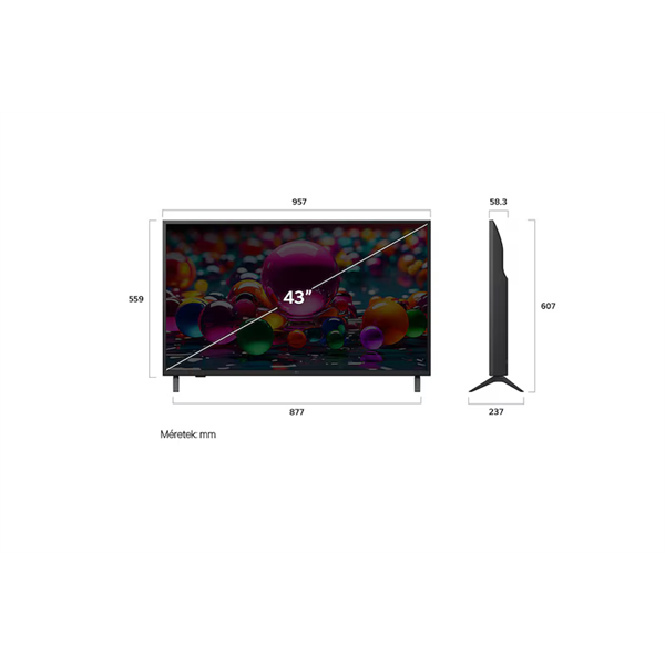 LG 43UA75003LA 43"/108cm UHD AI 4K Smart TV, 3840x2160, 3xHDMI/1xUSB/Wifi/LAN (43UA75003LA.AEU)
