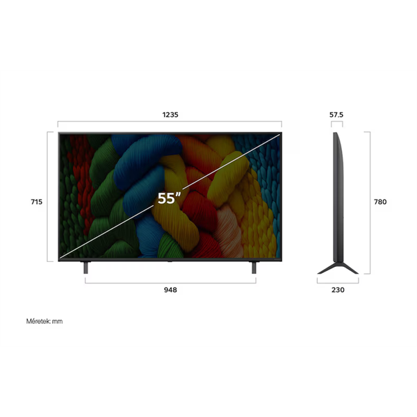 LG 55NANO80A3B 55"/139cm, NanoCell AI 4K Smart TV, 3840x2160, 3xHDMI/2xUSB/Wifi/LAN (55NANO80A3B.AEU)