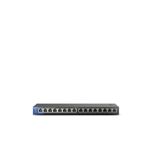 LINKSYS Switch LGS116P, 16x1000Mbps POE+ (16-Port Business Desktop Gigabit PoE+ Switch) (LGS116P-EU)