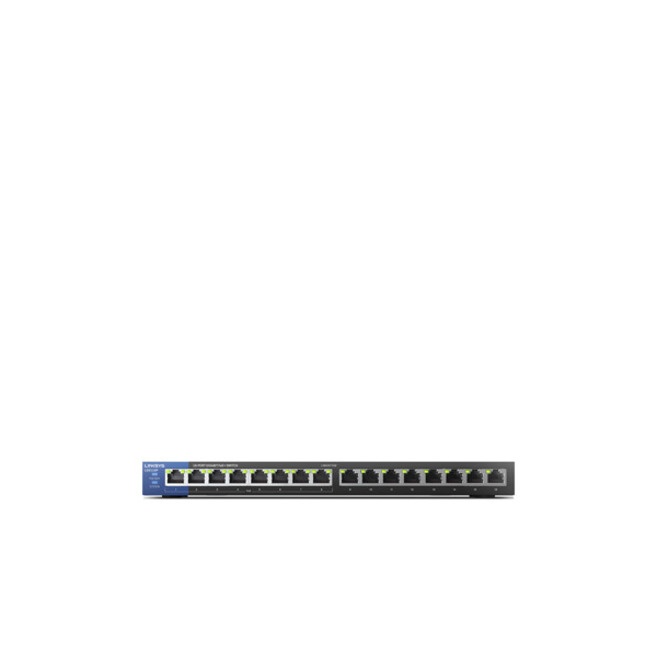 LINKSYS Switch LGS116P, 16x1000Mbps POE+ (16-Port Business Desktop Gigabit PoE+ Switch) (LGS116P-EU)