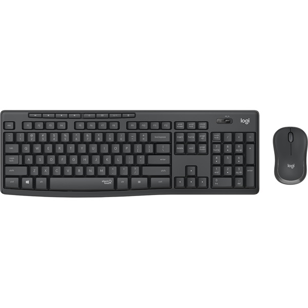 LOGITECH Billentyűzet + egér - MK295 Silent Vezeték Nélküli Combo Grafitszürke, HUN (920-009806)