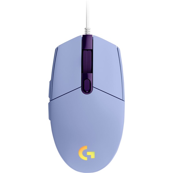 LOGITECH Egér - G102 Lightsync Vezetékes Gaming, Lila (910-005854)
