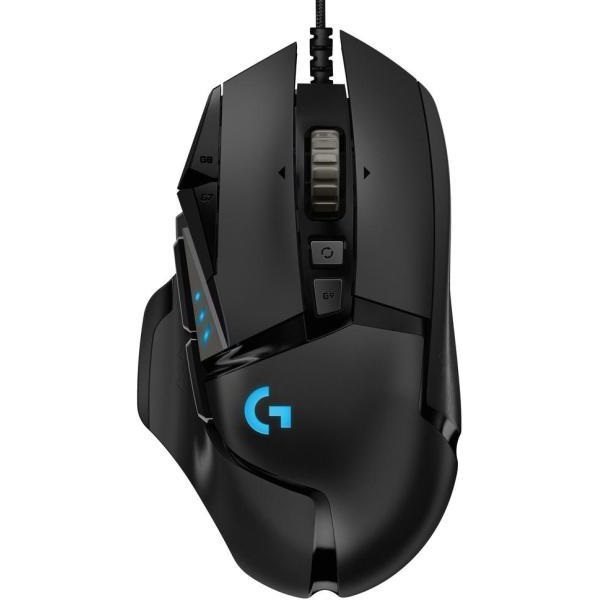 LOGITECH Egér - G502 HERO Lightsync RGB Vezetékes Gaming, Fekete (910-005471)