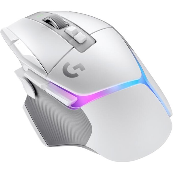LOGITECH Egér - G502 X Plus Lightsync RGB Vezeték Nélküli Gaming, Fehér (910-006171)