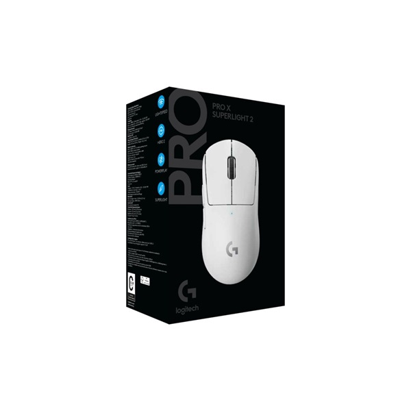 LOGITECH Egér - G Pro X SUPERLIGHT 2 Vezeték Nélküli Gaming LIGHTSPEED, Fehér (910-006638)