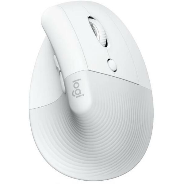 LOGITECH Egér - LIFT Vertical Ergonomic Bluetooth Optikai for MAC, Piszkosfehér (910-006477)
