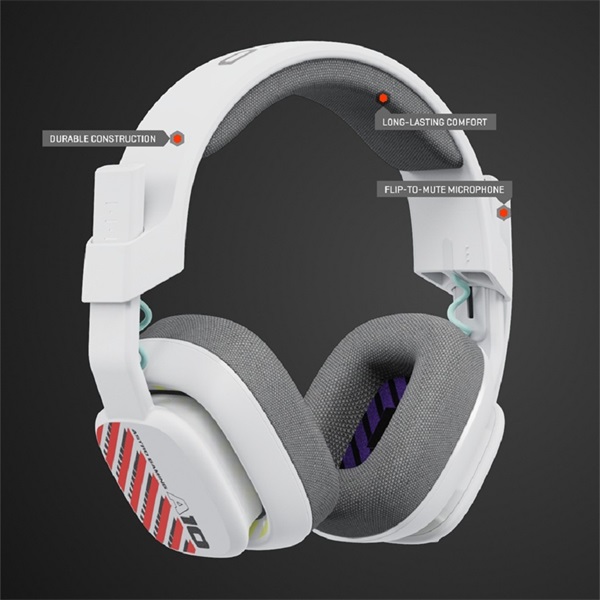 LOGITECH Fejhallgató 2.0 - ASTRO A10 Gaming Vezetékes Mikrofon, Fehér/PS (PC, PS5, XBOX Series) (939-002064)