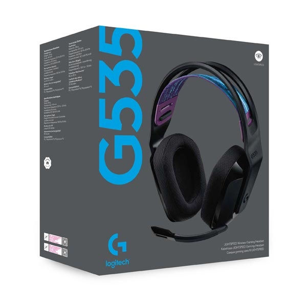 LOGITECH Fejhallgató 2.0 - G535 Lightspeed Vezeték Nélküli Gaming Mikrofonos , Fekete-mintás (981-000972)