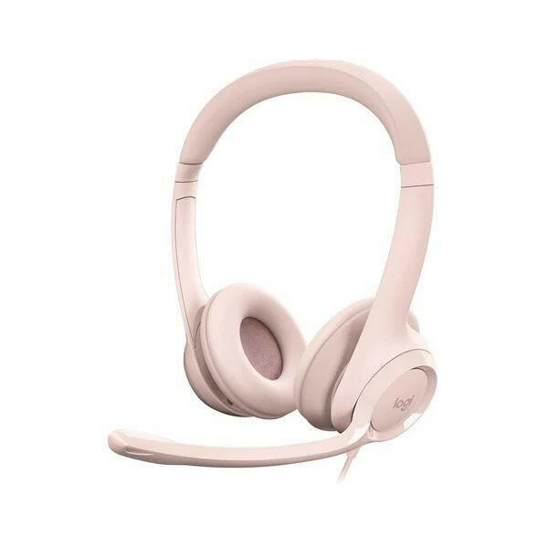 LOGITECH Fejhallgató 2.0 - H390 USB Mikrofonos, Rózsaszín (981-001281)