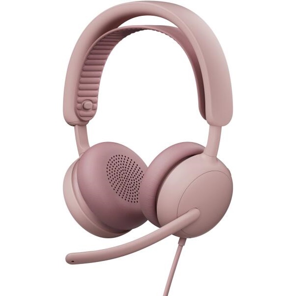 LOGITECH Fejhallgató 2.0 - Zone Wired 2 Mikrofonos, Rózsaszín (981-001620)
