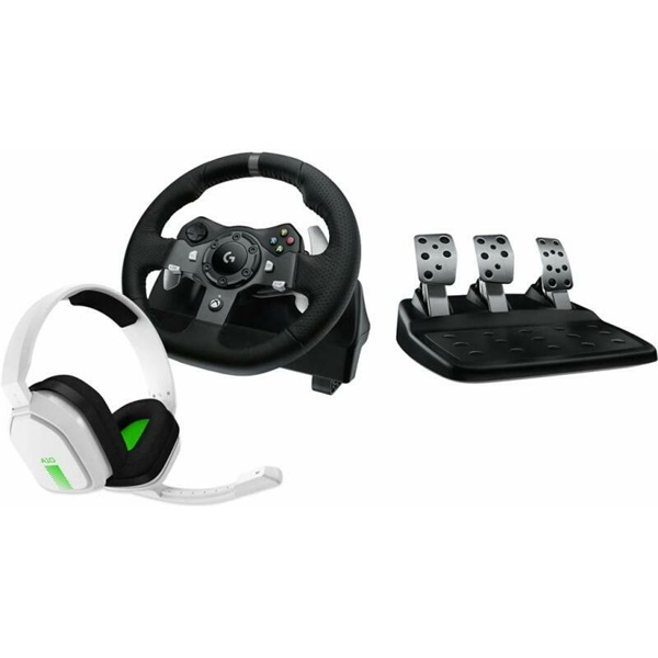 LOGITECH Játékvezérlő - G920 Driving Force Racing Kormány Xbox One/Xbox S/Xbox X/PC + Astro A10 Gaming headset, fehér (991-000487)