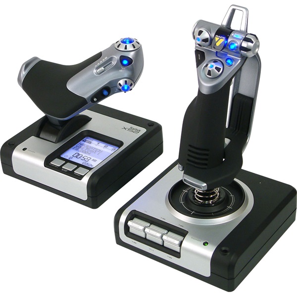 LOGITECH Játékvezérlő - X52 Control System Professional Botkormány és Gázkar PC-hez (945-000006)