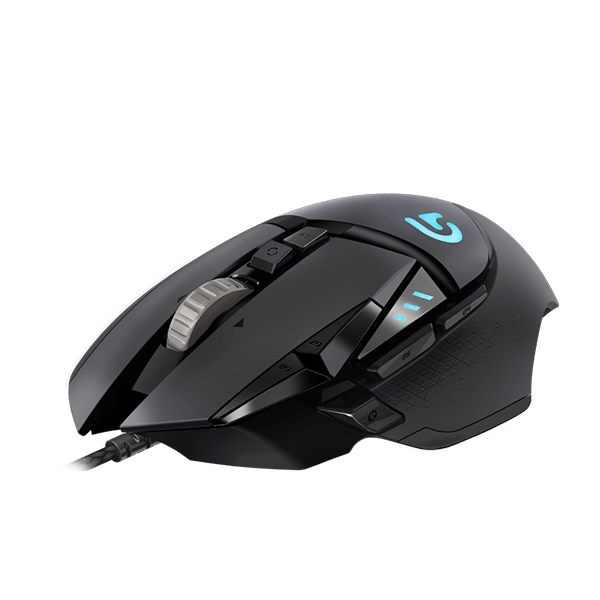 LOGITECH Egér - G502 Lightsync RGB Vezetékes Gaming, Fekete (910-005470)