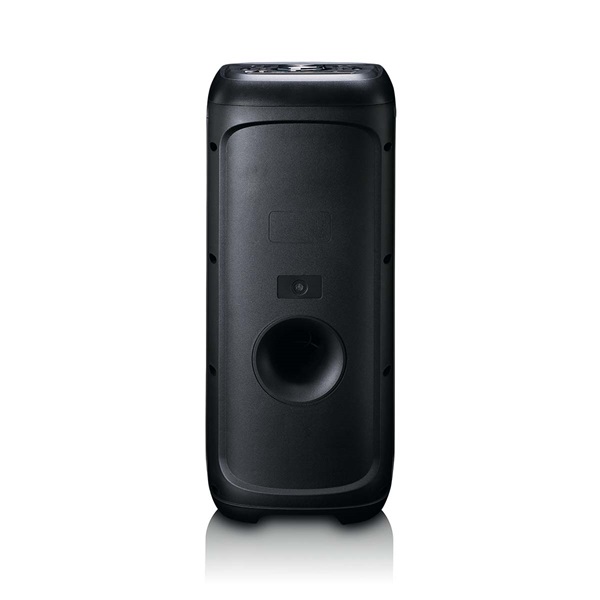Lenco PA-210BK Bluetooth 5.3 bulihangszóró beépített világítással , TWS, 100W erősítővel, 2x mikrofon bemenet (PA-210BK)