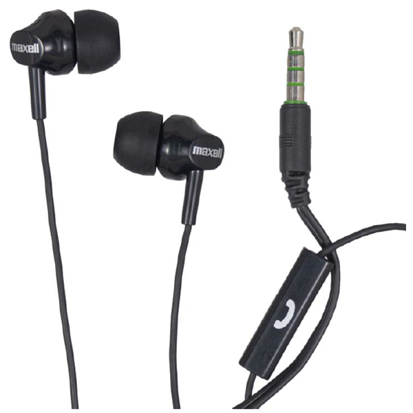 MAXELL Fülhallgató EB-875, 3.5mm Jack, mikrofon,  headset, fekete (304018.00.CN)