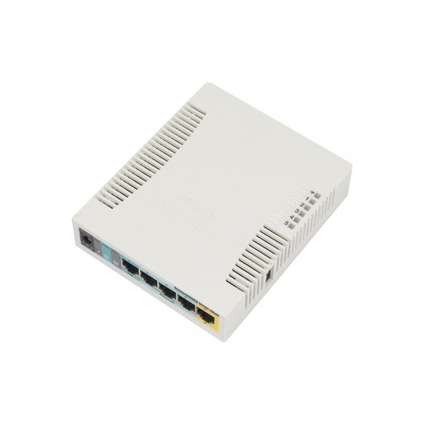 MIKROTIK Wireless Router 5x100Mbps, Wi-Fi 4, Asztali, RB951UI-2HND (RB951UI-2HND)