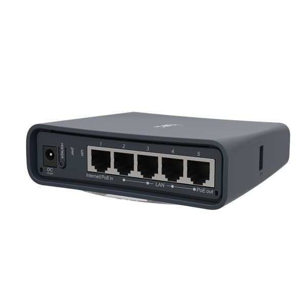 MIKROTIK Wireless Router hAP ac lite TC 5x100Mbps, Wi-Fi 5, Asztali, RB952UI-5AC2ND-TC (RB952UI-5AC2ND-TC)