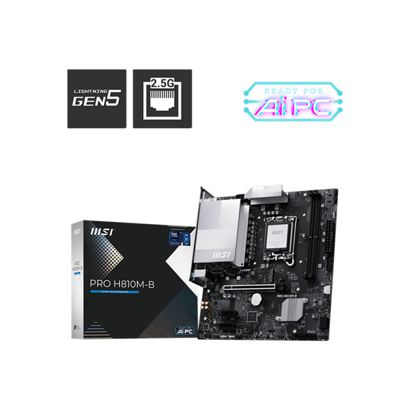 MSI Alaplap S1851 PRO H810M-B WIFI Intel H810, mATX (PRO H810M-B)