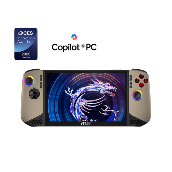 MSI Gaming Handheld Claw 8 AI+ A2VM-093HU, 8" FHD+, Ultra 7 258V, 32GB, 1TB, Win11H, Sandstorm/Black kézikonzol (9S7-1T5211-093)